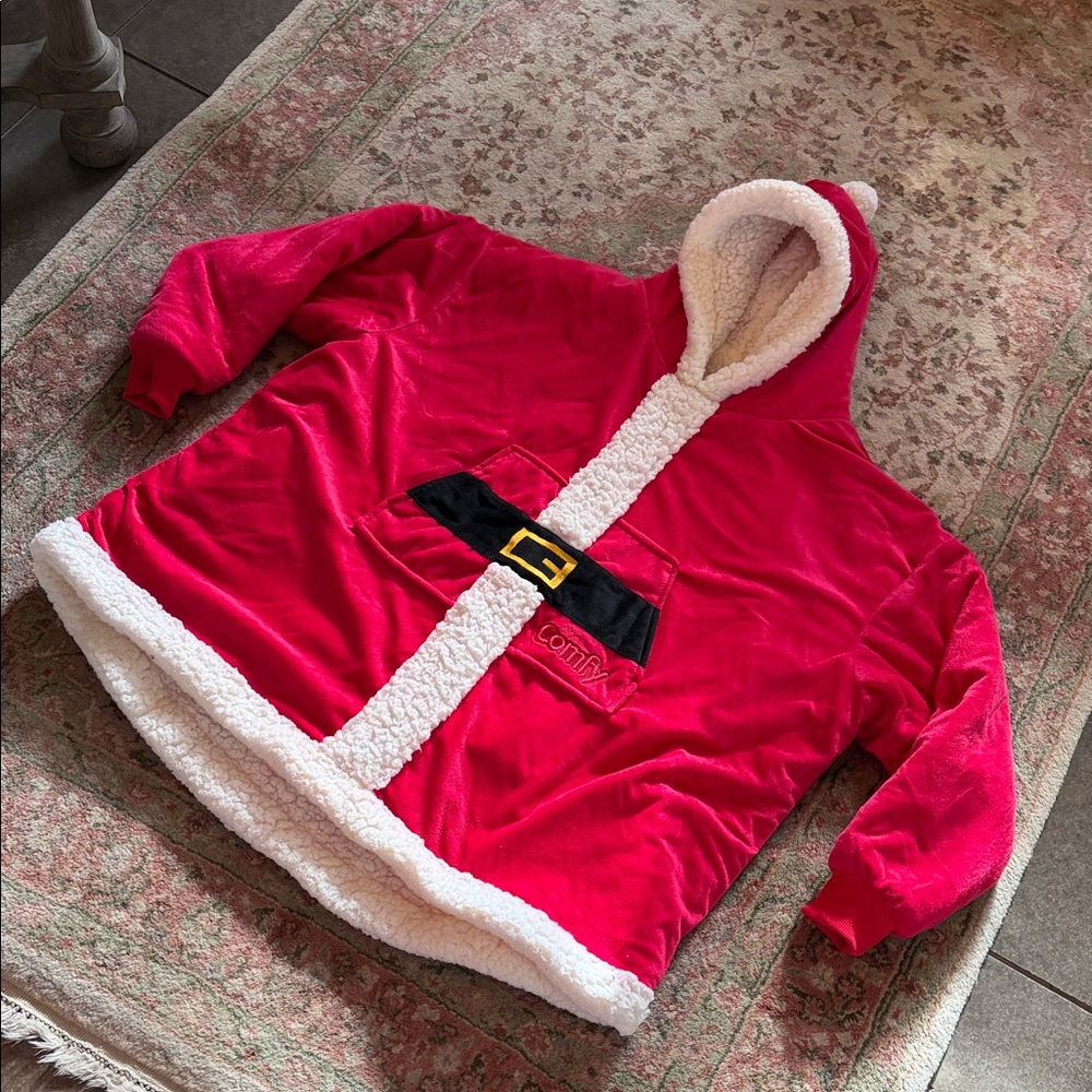The Comfy Original Blanket Sweatshirt Santa Hoodie Holiday Christmas